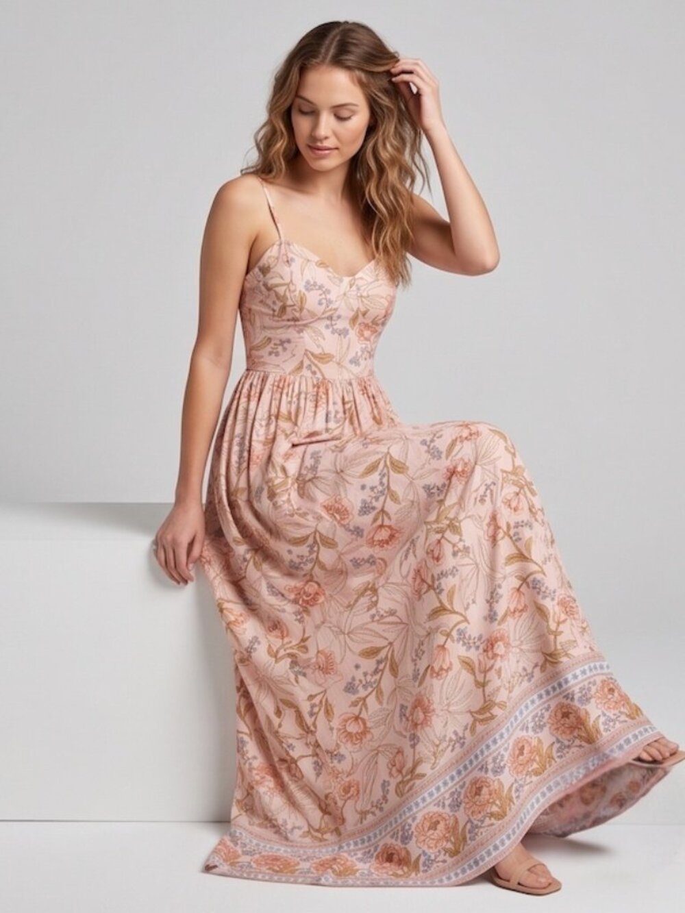 Bohemian Floral Print Cami Dress - Picture 3 of 13